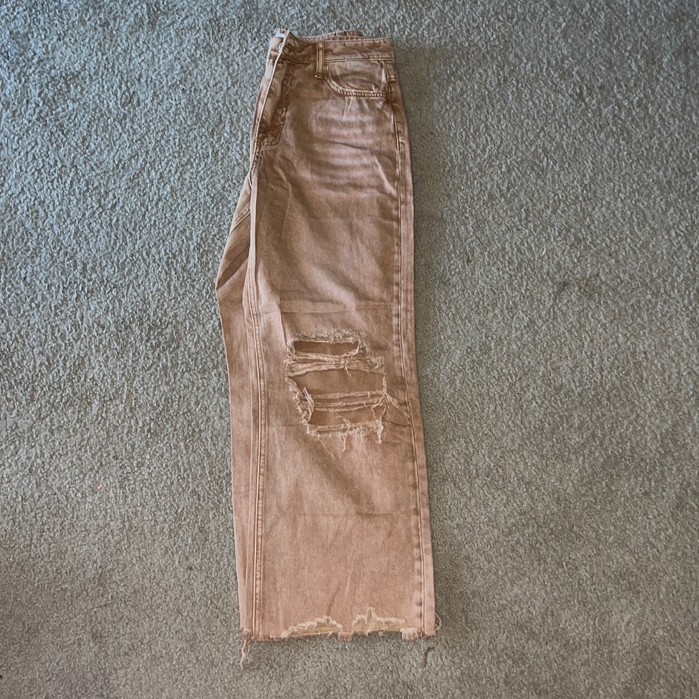 Tan Vervet Jeans